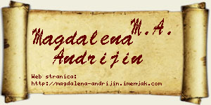 Magdalena Andrijin vizit kartica